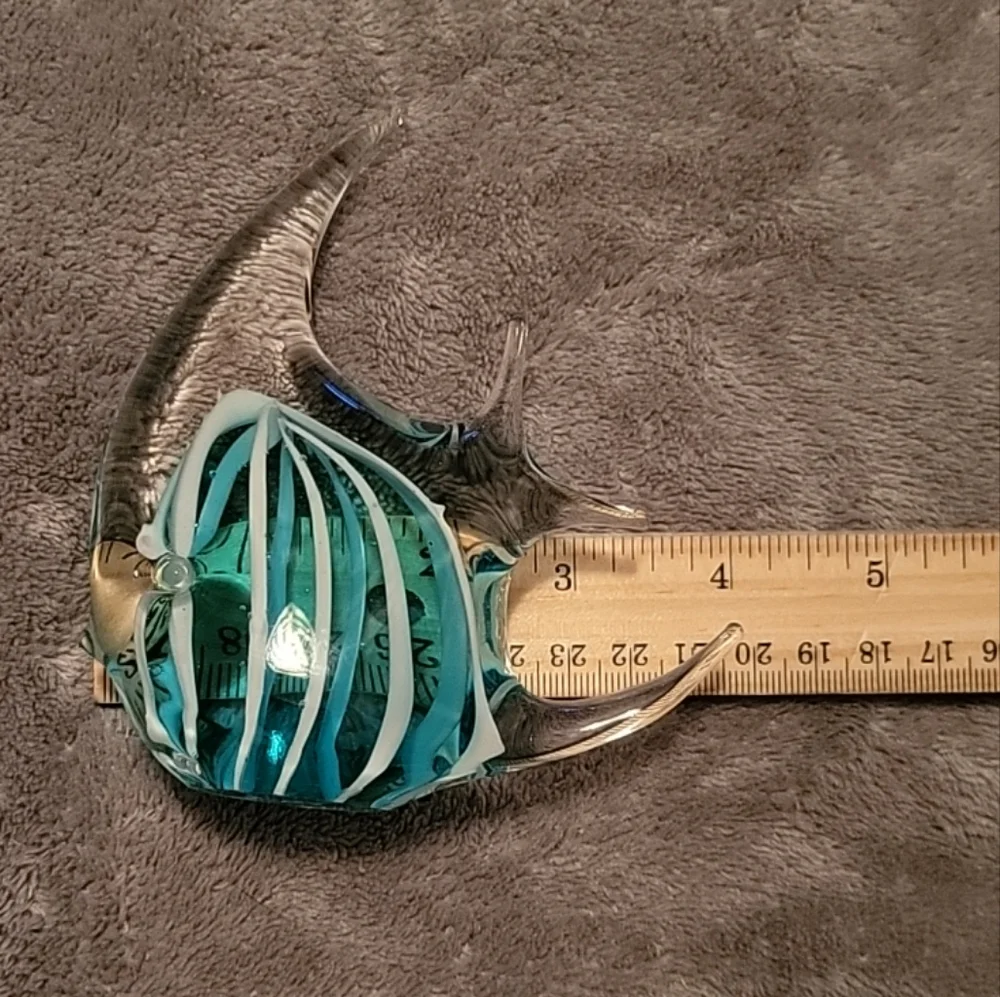 3 Colorful Glass Fish Ornaments